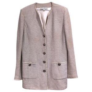 St. John Beige Textured Blazer